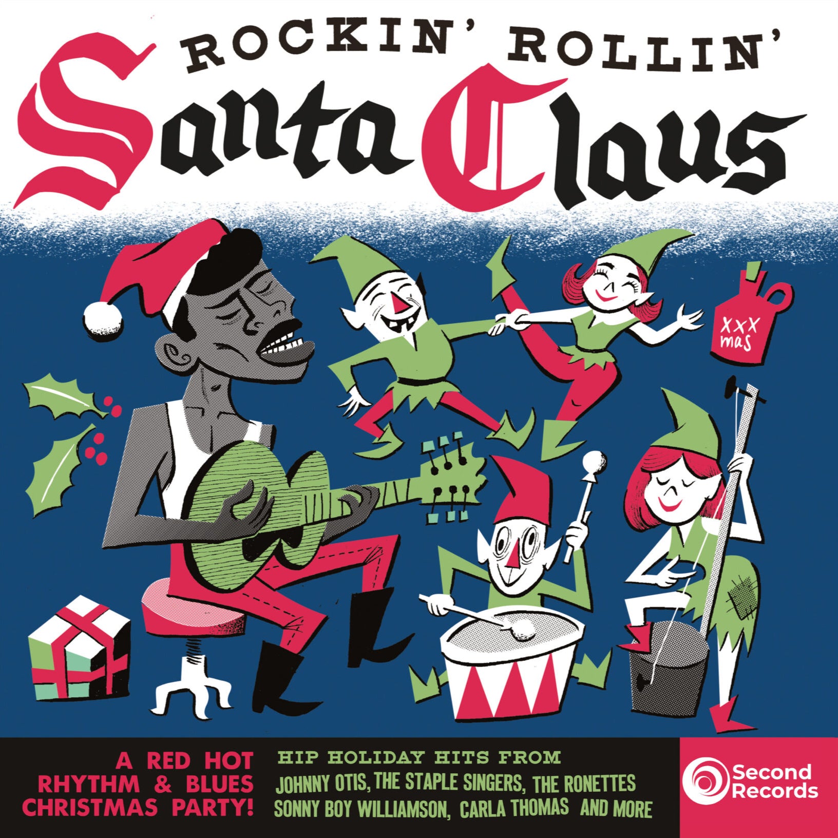 Various Artists - Rockin Rollin Santa Claus (Green Vinyl)